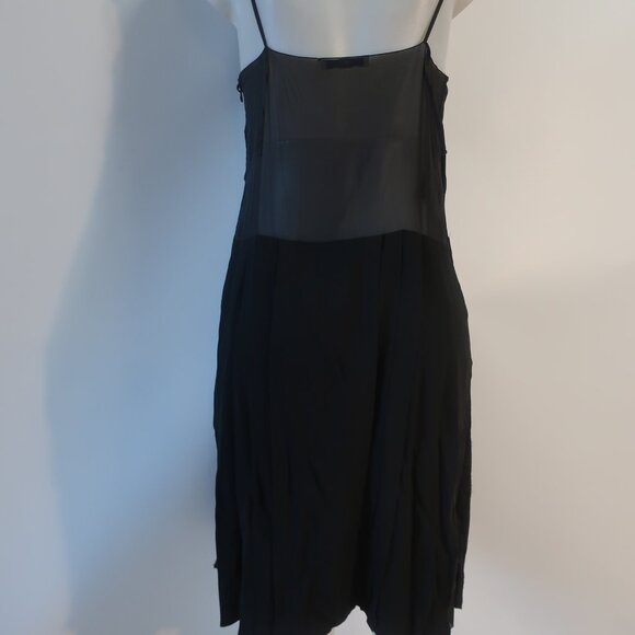 Womens Prada Black Silk Blend Semi Sheer Dress 44 EU/US 8 - Picture 7 of 10